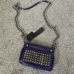 Tylie Malibu Purple Studded Crossbody Bag